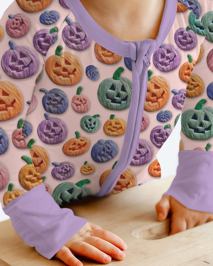 Happy Halloween Pastel Jack O Lanterns Bamboo Convertible Zippy