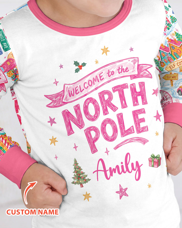 Welcome To The North Pole Bamboo Two Piece Long Sleeve Pajama Set