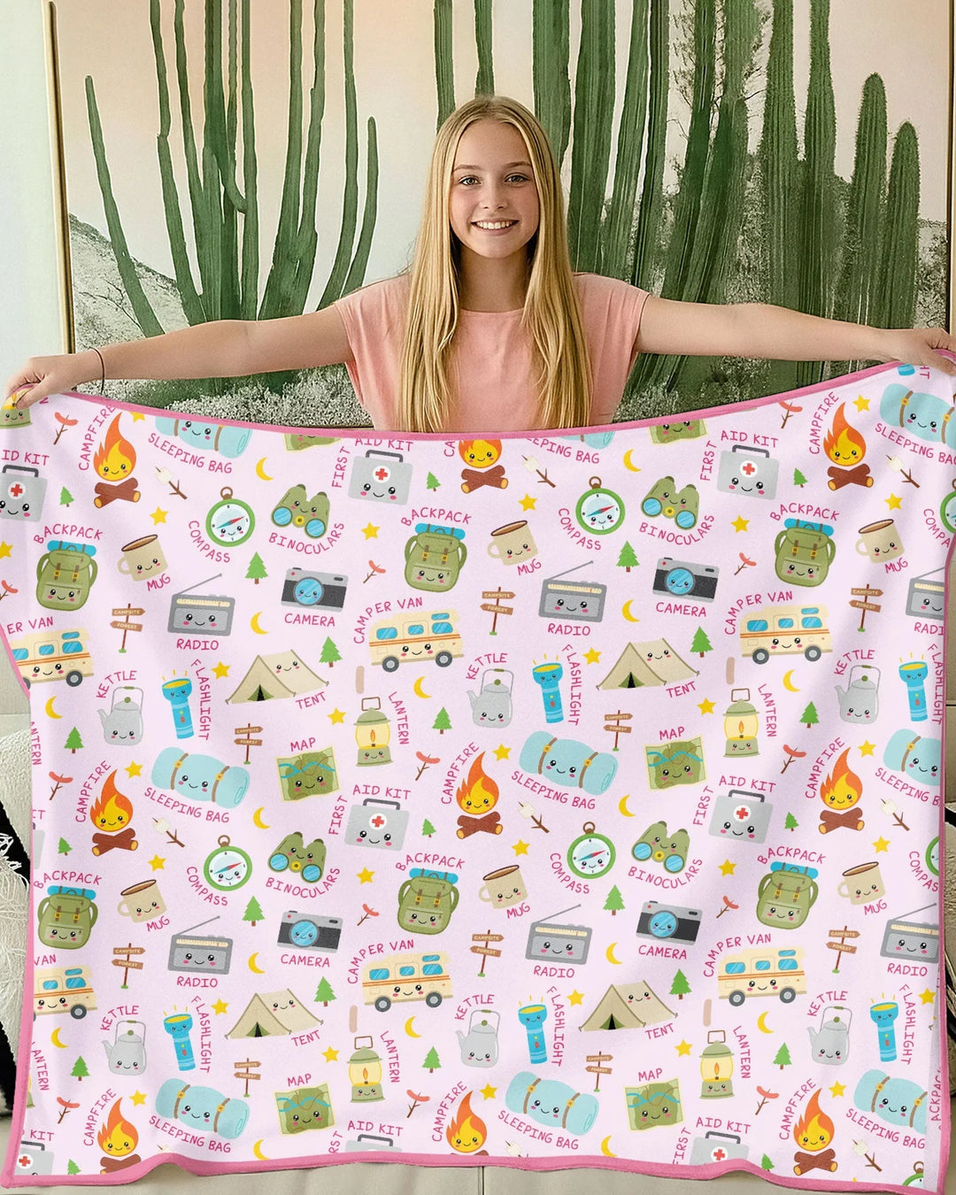 Little Camp Adventure Family Matching Blanket