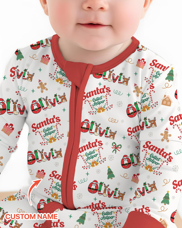Personalized Santa's Little Helper Bamboo Convertible Zippy