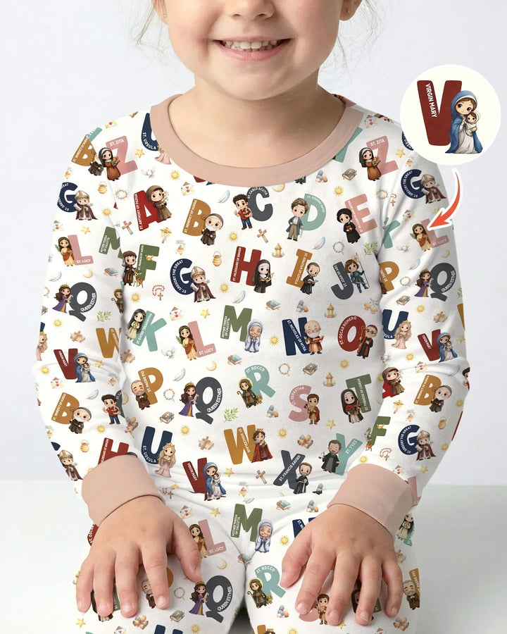Zweiteiliges Langarm-Pyjama-Set mit Sommerfrüchten