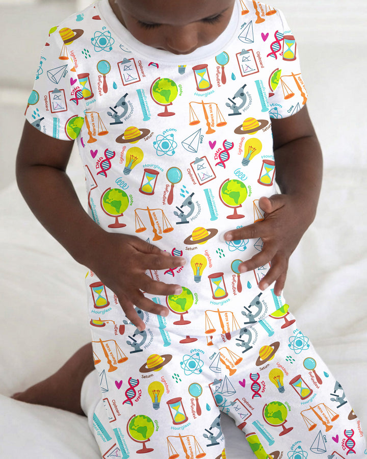 Zweiteiliges, kurzärmliges Pyjama-Set mit Marienkäfern
