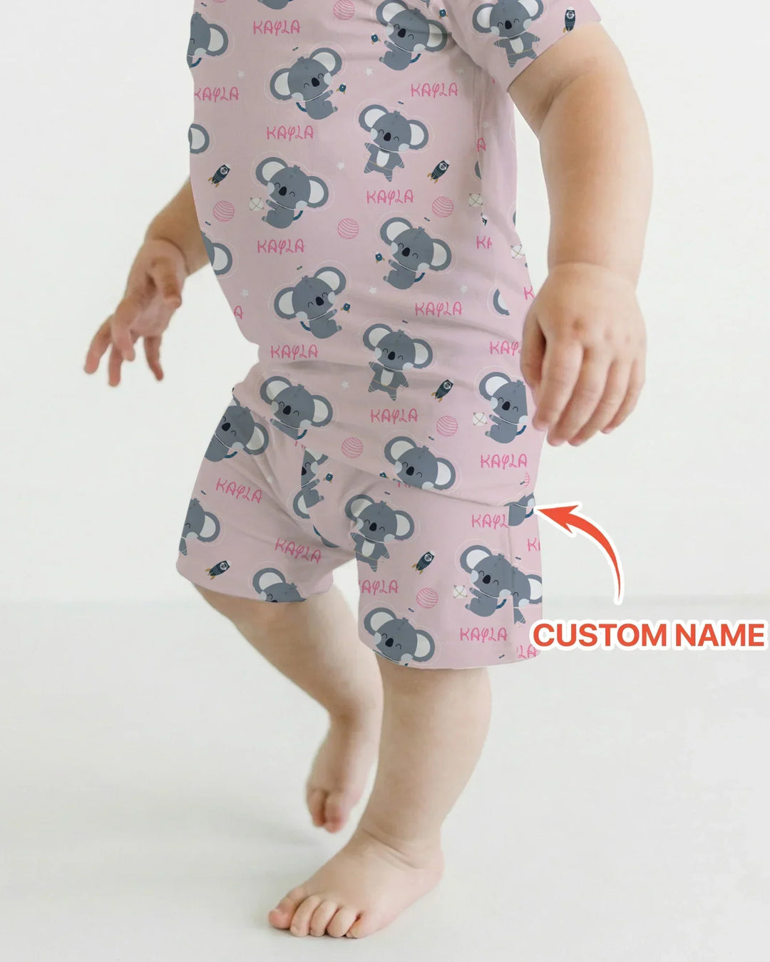 Zweiteiliges Pyjama-Set mit kurzen Ärmeln und Shorts im Sommer-Design