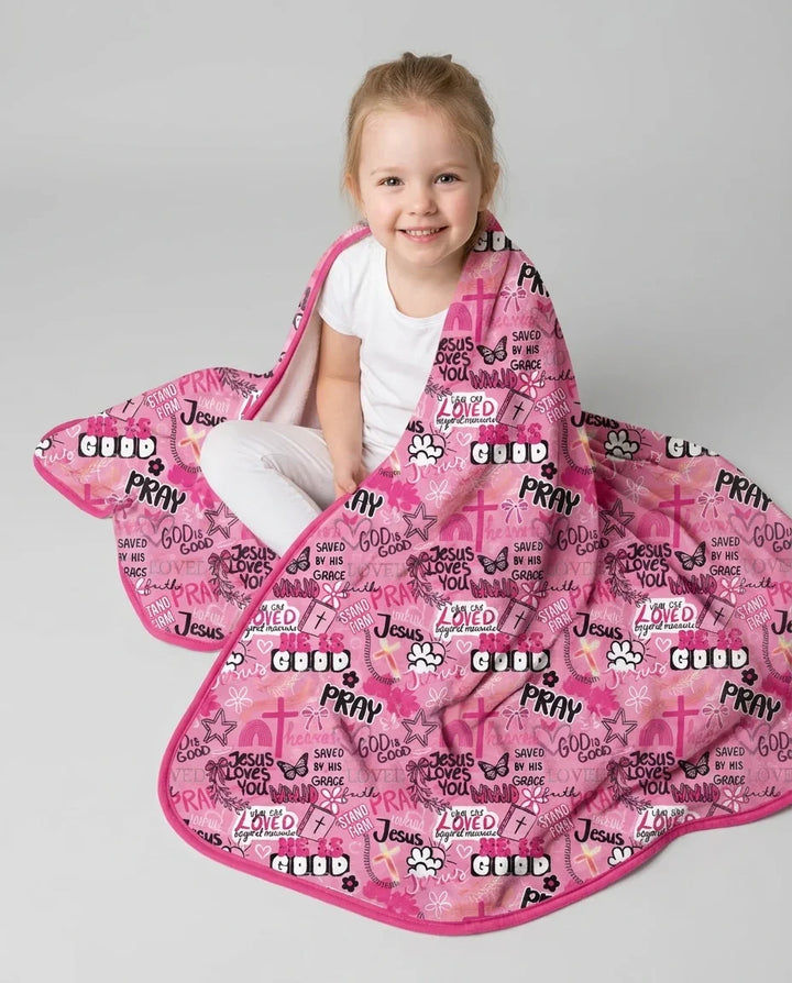 Pink Faith & Grace Bamboo Blanket