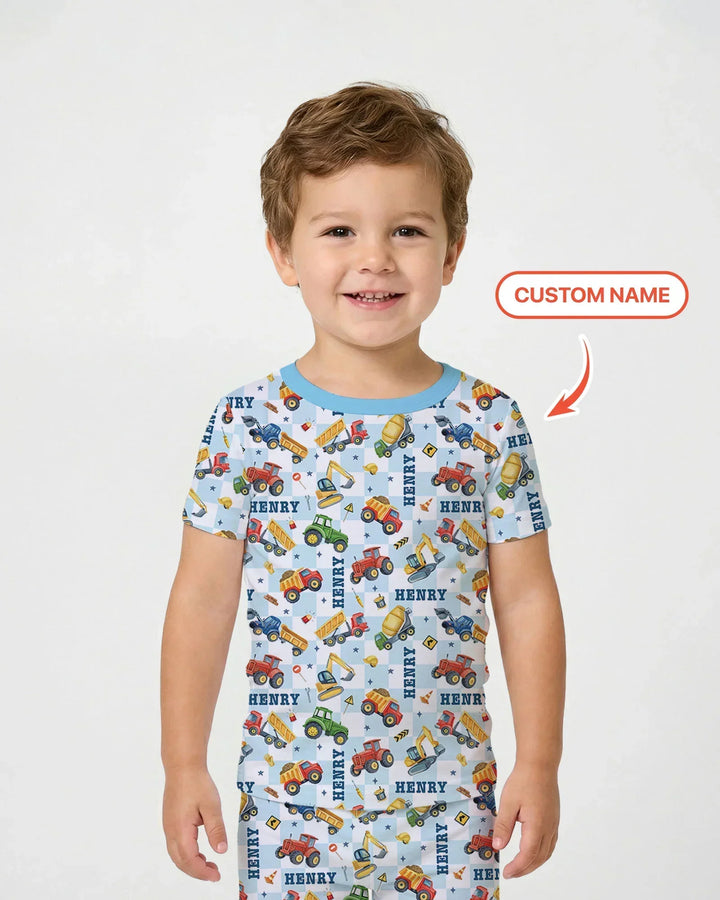 Zweiteiliges, kurzärmliges Pyjama-Set mit Marienkäfern
