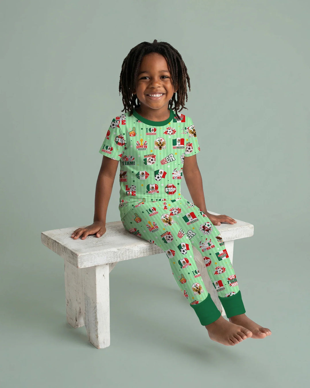 Zweiteiliges, kurzärmliges Pyjama-Set mit Marienkäfern