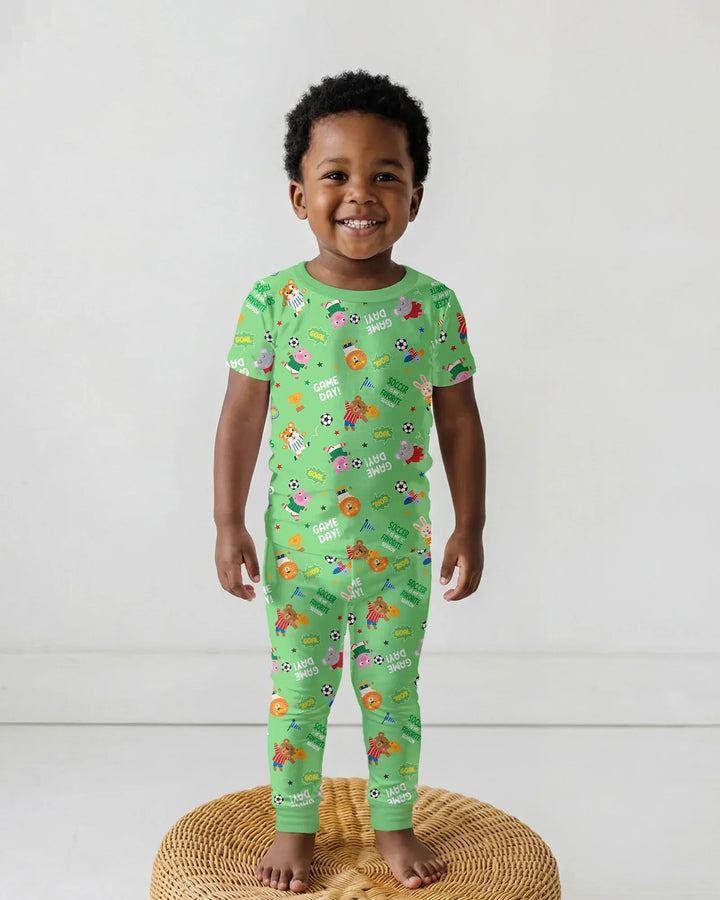 Zweiteiliges, kurzärmliges Pyjama-Set mit Marienkäfern