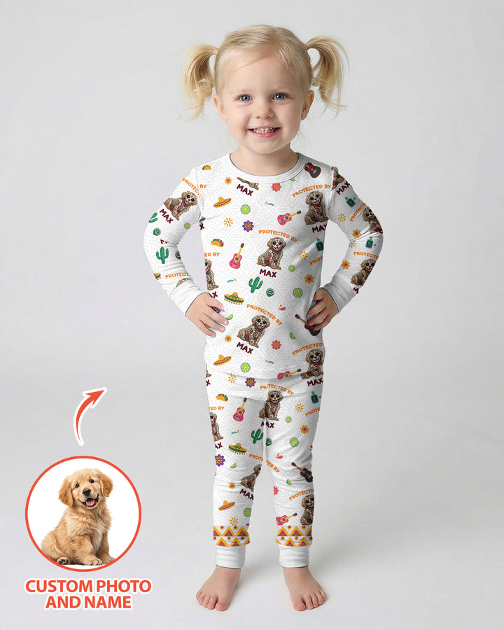 Dia De Los Muertos Bamboo Two Piece Long Sleeve Pajama Set