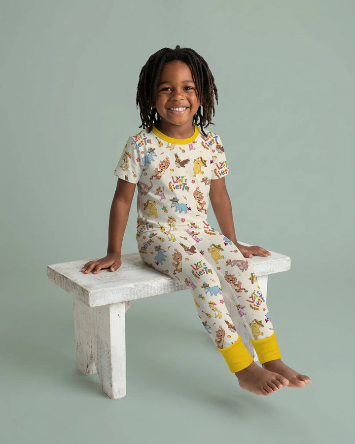 Zweiteiliges, kurzärmliges Pyjama-Set mit Marienkäfern