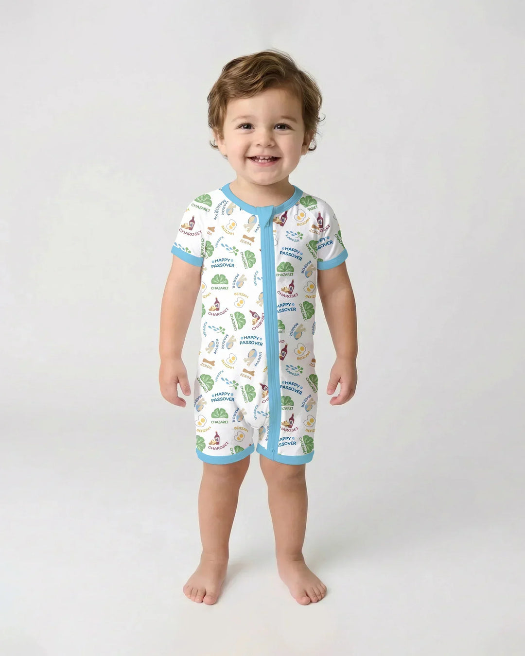 Happy Passover Matching Family Bamboo Shorty Zippy