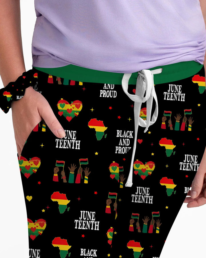 Juneteenth Schwarz und Stolz Bambus Damen Pyjama Set