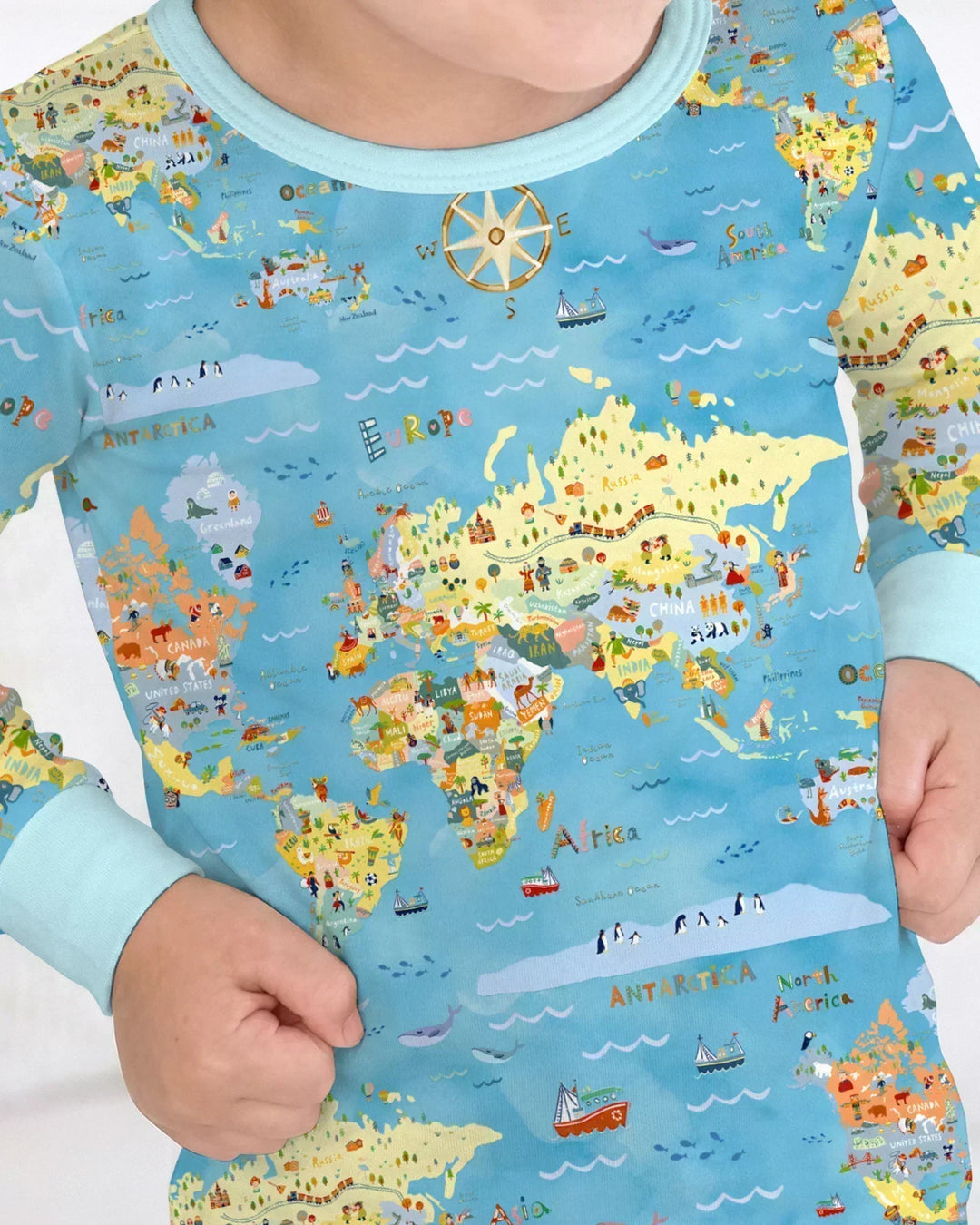 Zweiteiliges Langarm-Pyjama-Set mit Sommerfrüchten