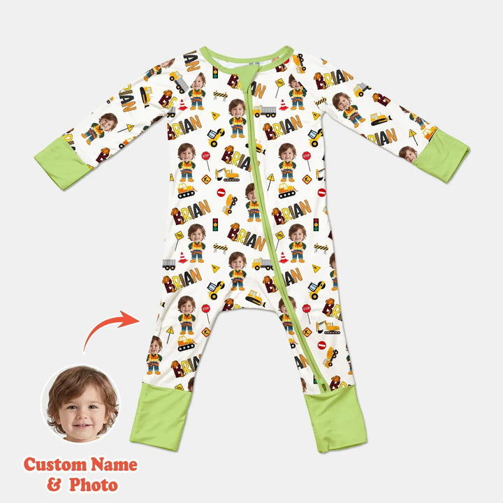 Gerippte Babykleidung mit individuellem Foto - Weich &amp; Skizzenhaft