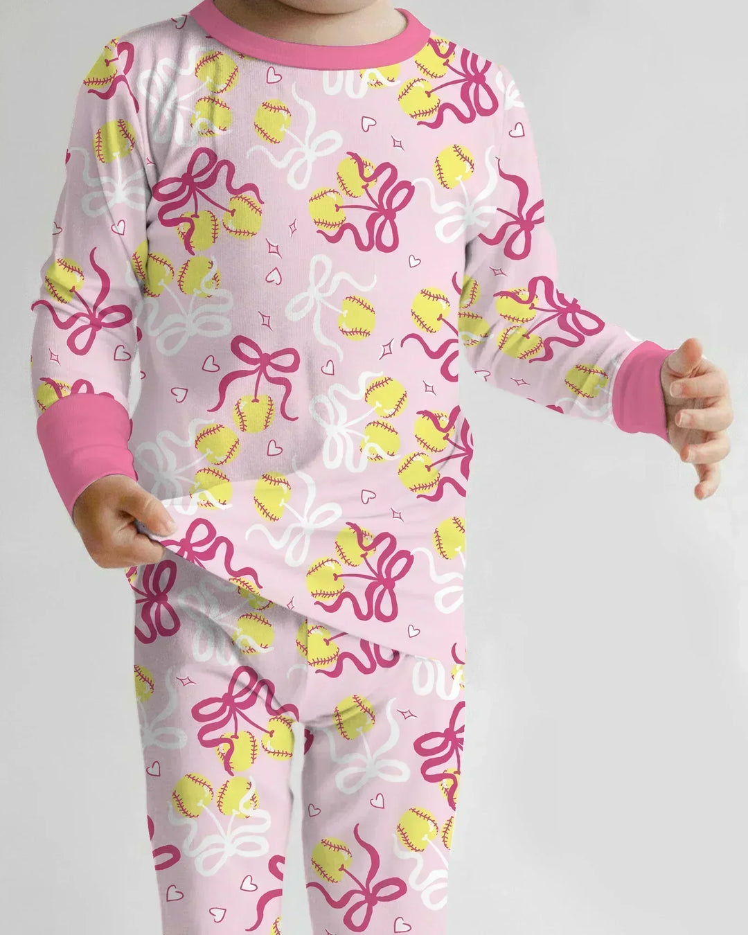 Zweiteiliges Langarm-Pyjama-Set mit Sommerfrüchten