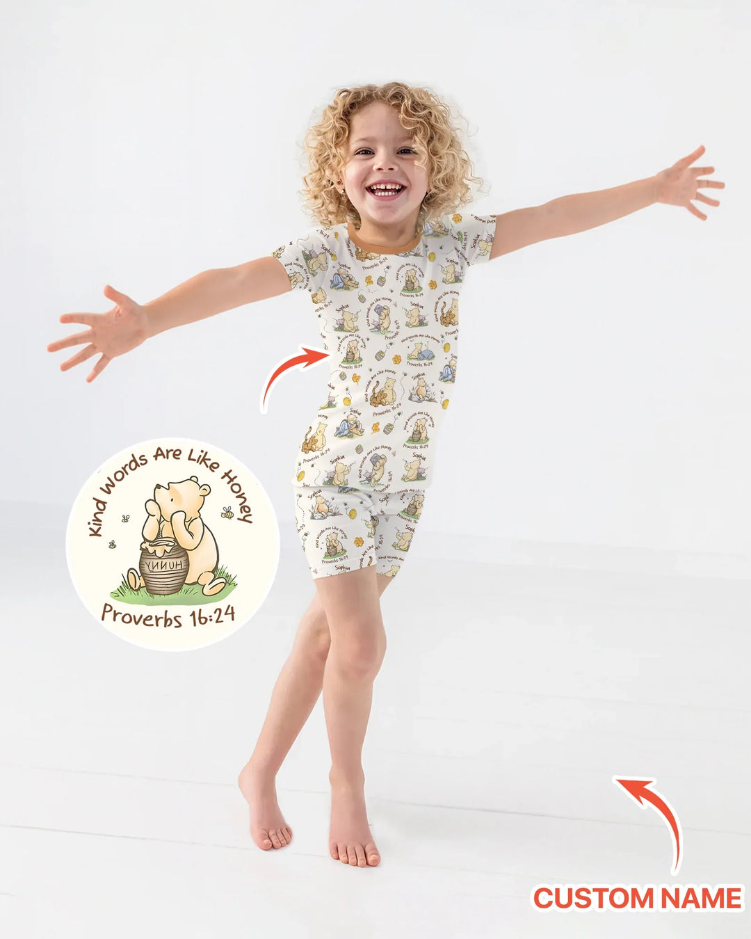 Zweiteiliges Pyjama-Set mit kurzen Ärmeln und Shorts im Sommer-Design