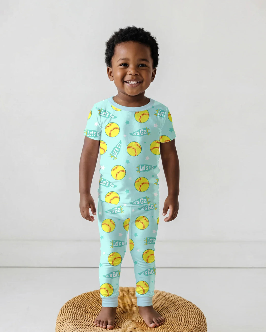 Zweiteiliges, kurzärmliges Pyjama-Set mit Marienkäfern
