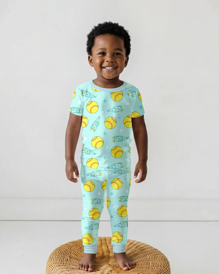 Zweiteiliges, kurzärmliges Pyjama-Set mit Marienkäfern