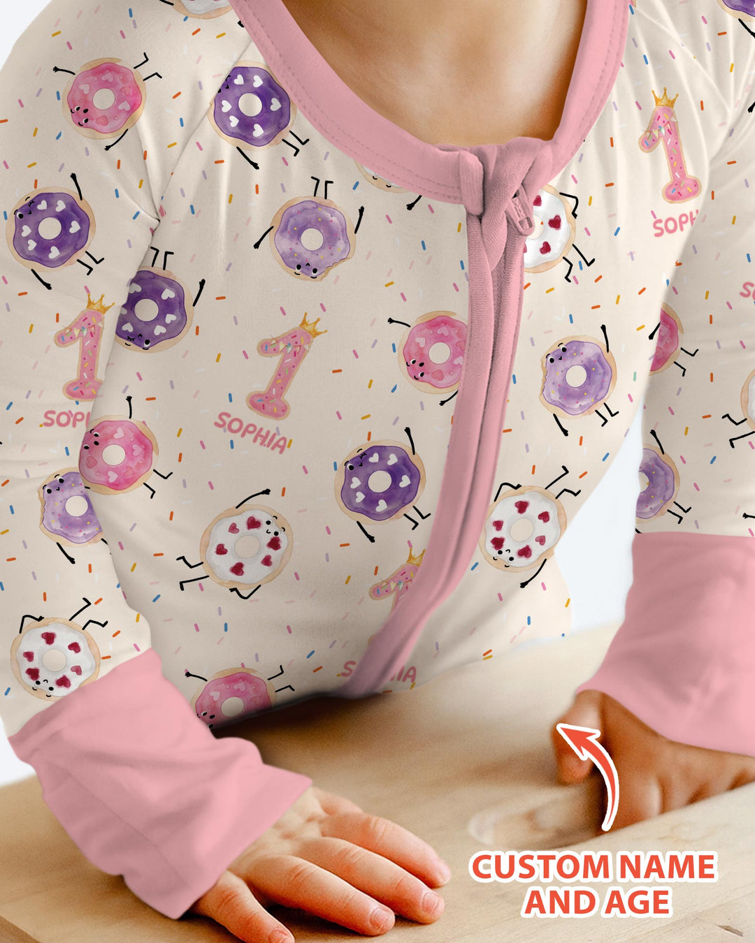 Custom Birthday Donut Bamboo Convertible Zippy