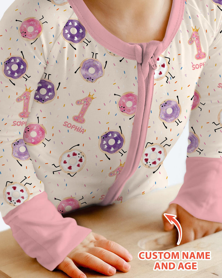 Custom Birthday Donut Bamboo Convertible Zippy
