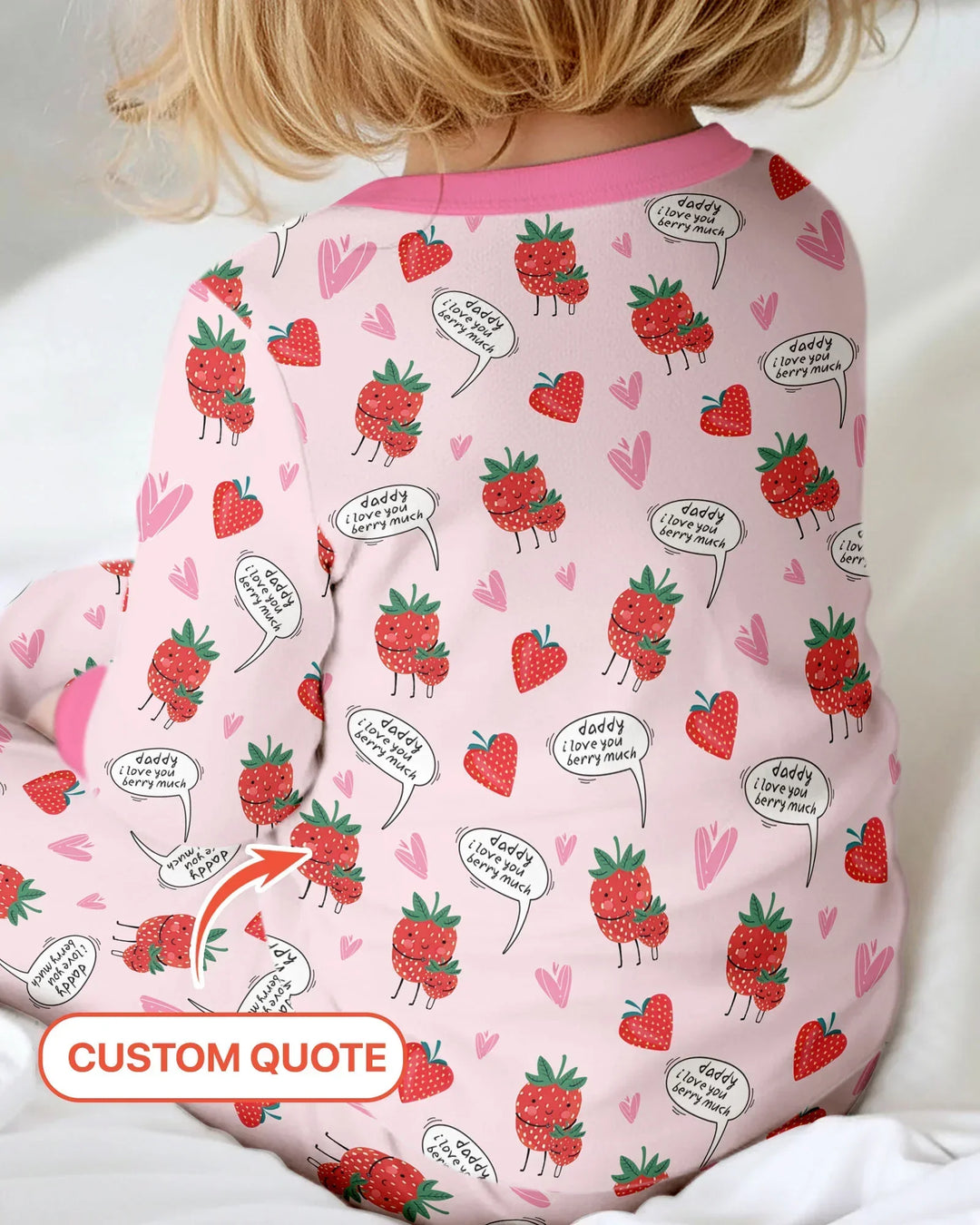 I love you berry much Bamboo Two Piece Long Sleeve Pajama Set