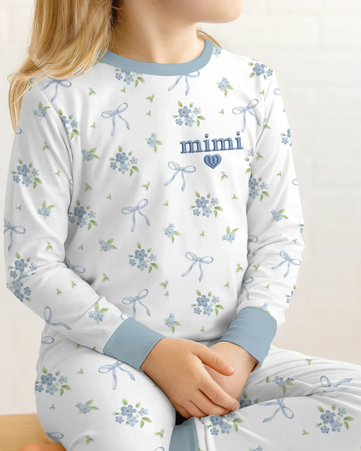 Zweiteiliges Langarm-Pyjama-Set mit Sommerfrüchten