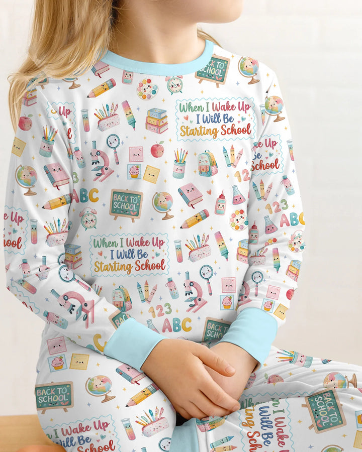 Zweiteiliges Langarm-Pyjama-Set mit Sommerfrüchten