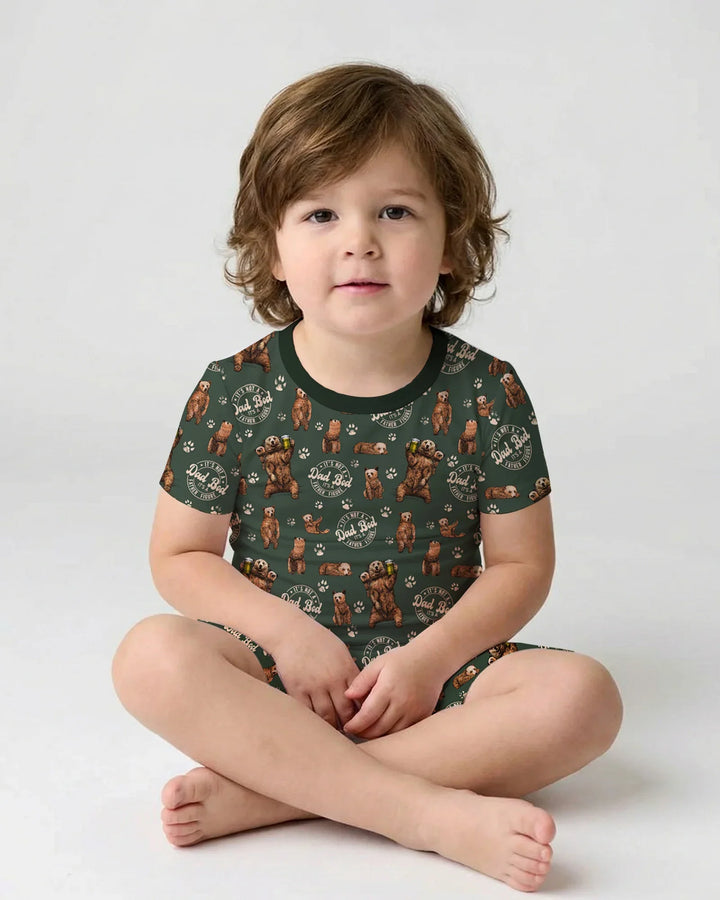 Template Zweiteiliges Pyjama-Set mit kurzen Ärmeln und Shorts