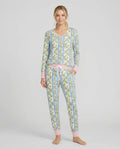 Paste Floral Girl Bamboo Women Pajama Set