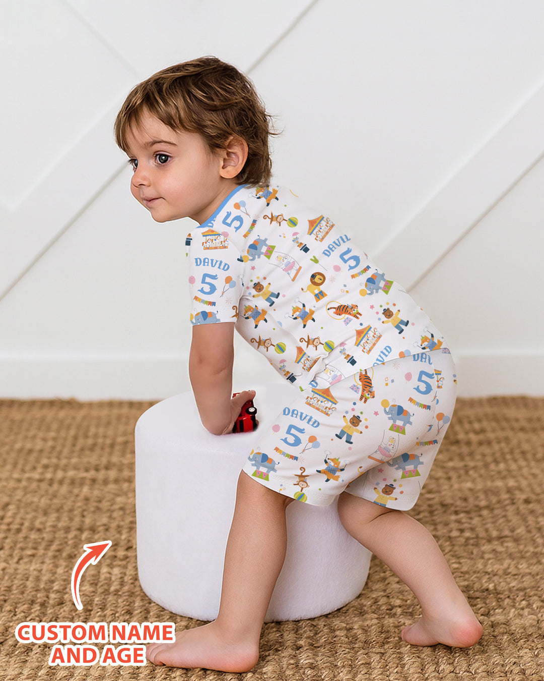 Schlafanzug-Set zweiteilig, kurze Ärmel, kurze Hose, Bambus