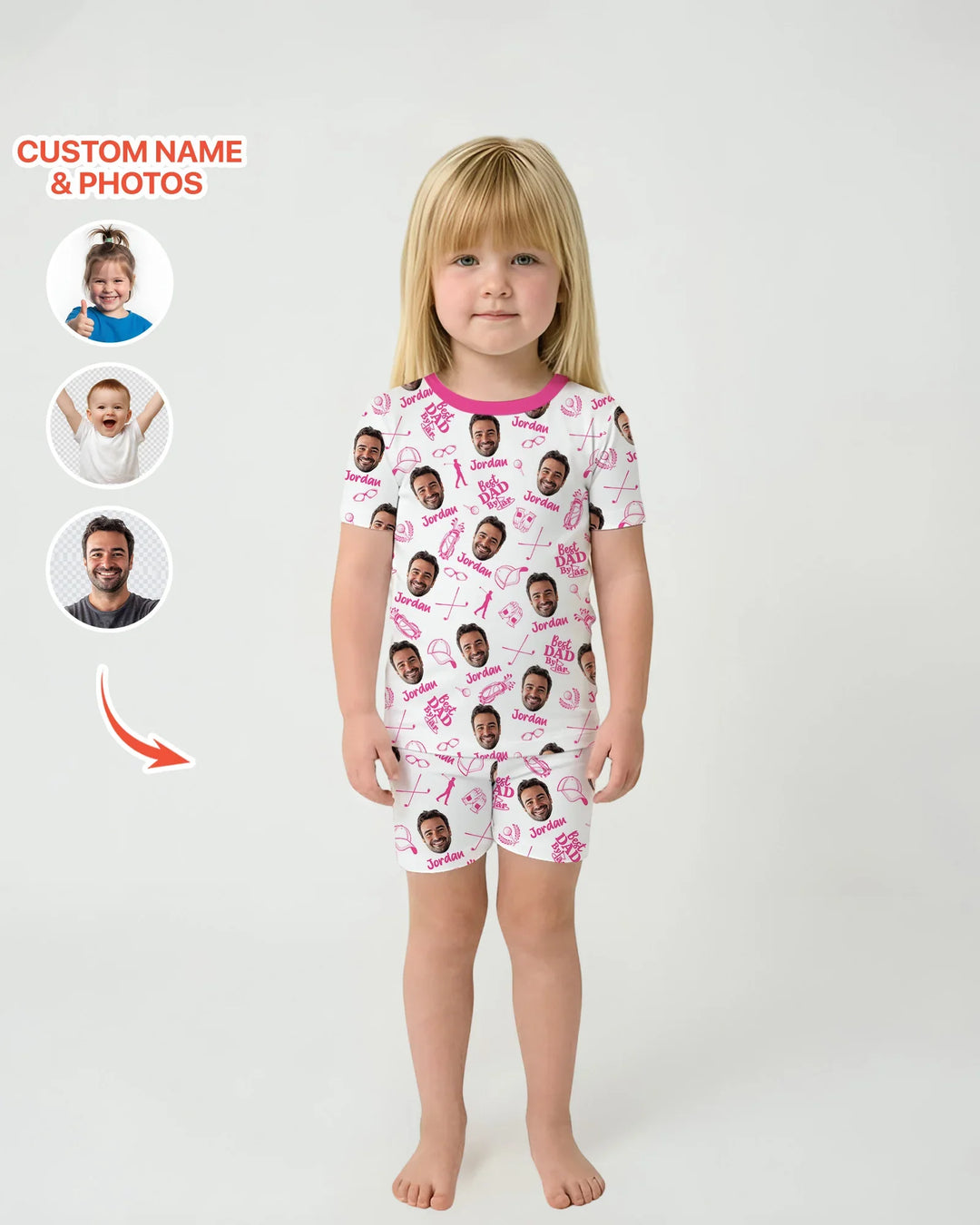 Zweiteiliges Pyjama-Set mit kurzen Ärmeln und Shorts im Sommer-Design