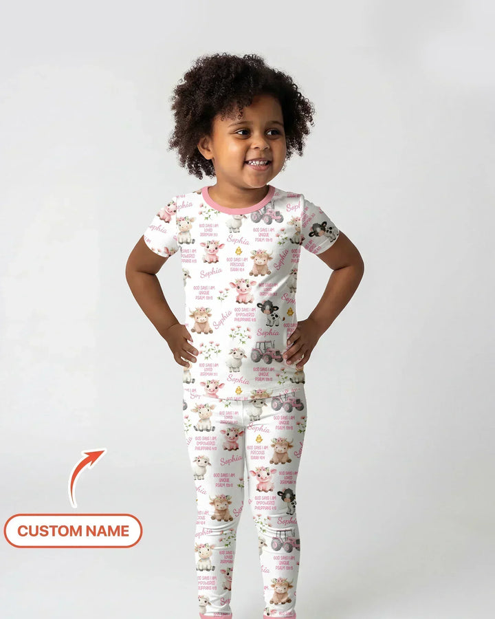 Zweiteiliges, kurzärmliges Pyjama-Set mit Marienkäfern