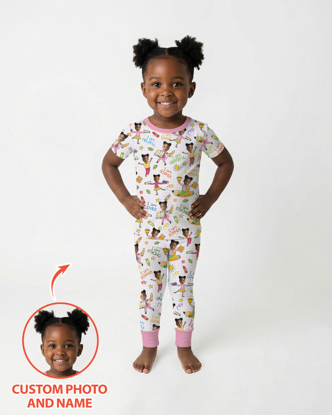 Zweiteiliges, kurzärmliges Pyjama-Set mit Marienkäfern