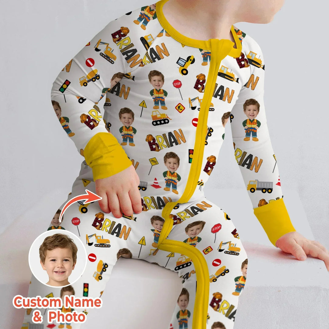 Gerippte Babykleidung mit individuellem Foto - Weich &amp; Skizzenhaft