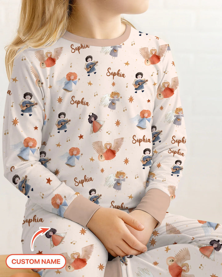 Zweiteiliges Langarm-Pyjama-Set mit Sommerfrüchten