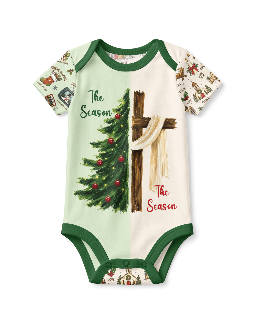 Jesus Is The Reason For The Season Family Matching Bamboo Bodysuit