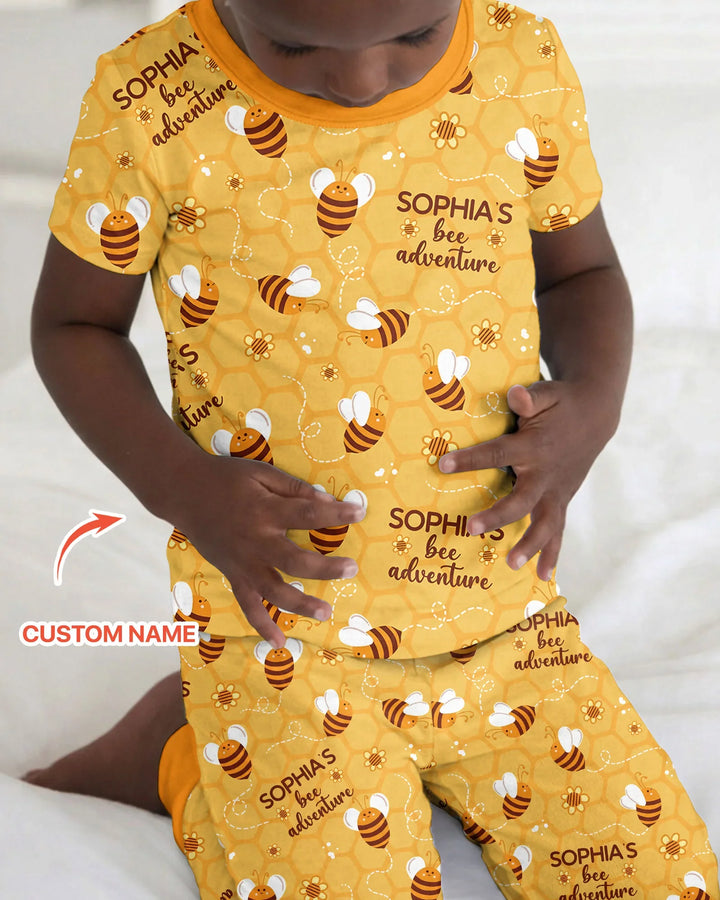 Zweiteiliges, kurzärmliges Pyjama-Set mit Marienkäfern