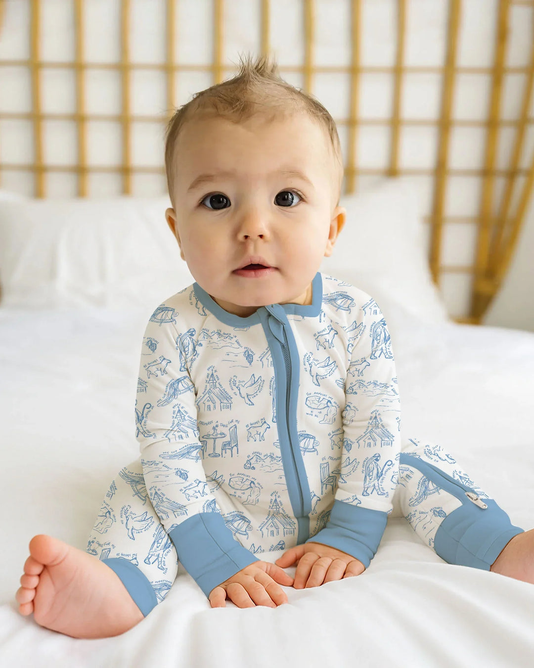 Gerippte Babykleidung mit individuellem Foto - Weich &amp; Skizzenhaft
