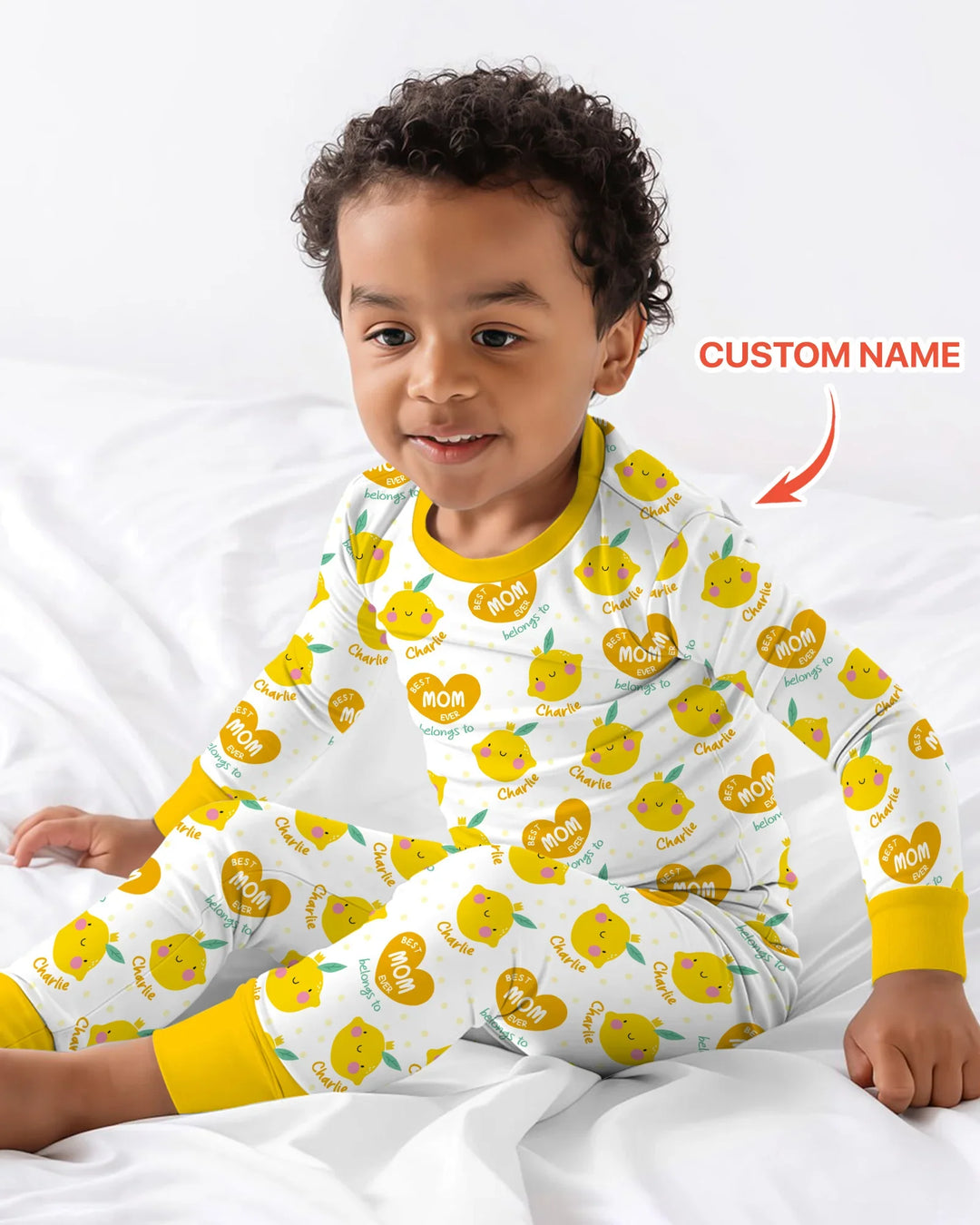 Zweiteiliges Langarm-Pyjama-Set mit Sommerfrüchten