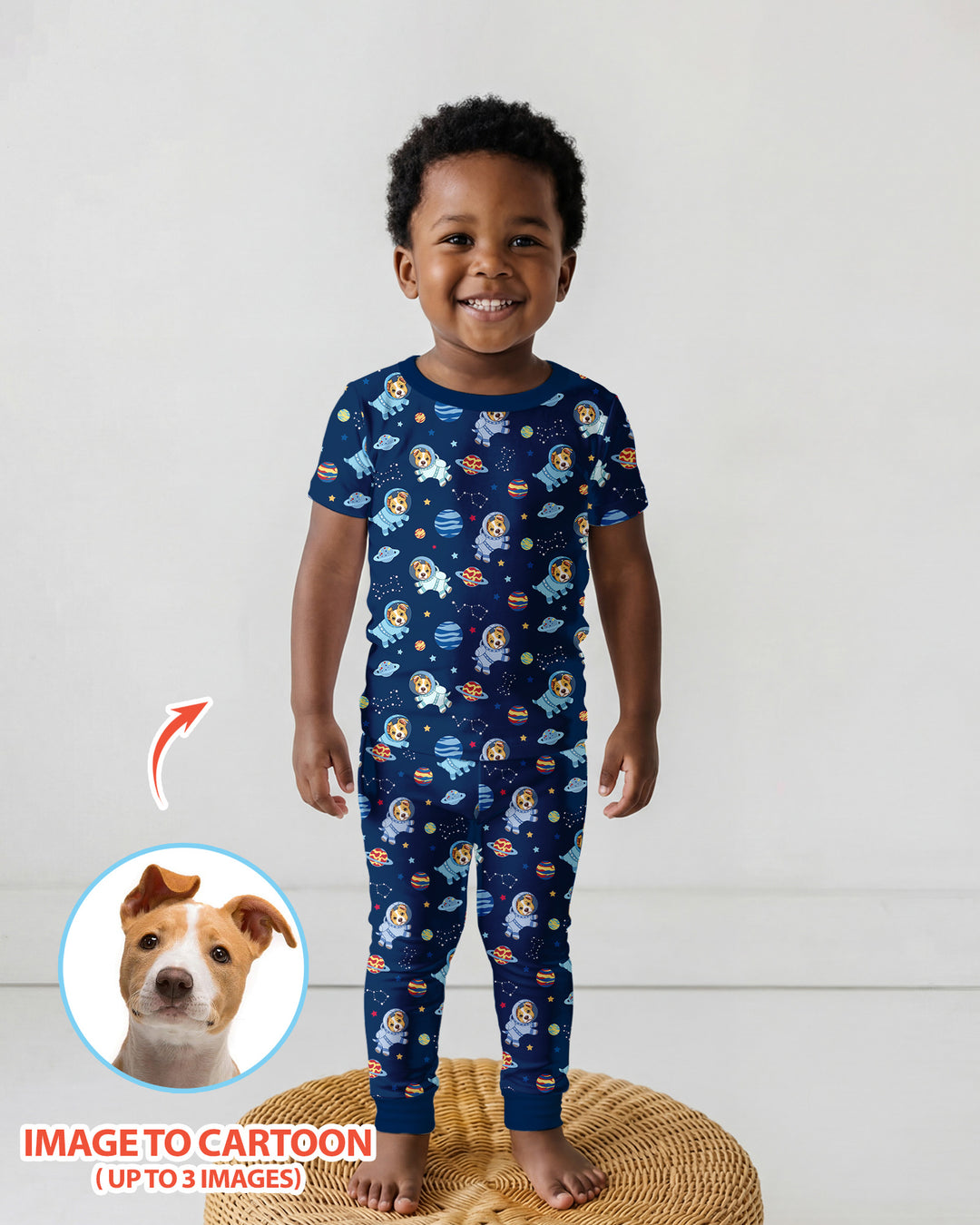 Zweiteiliges, kurzärmliges Pyjama-Set mit Marienkäfern