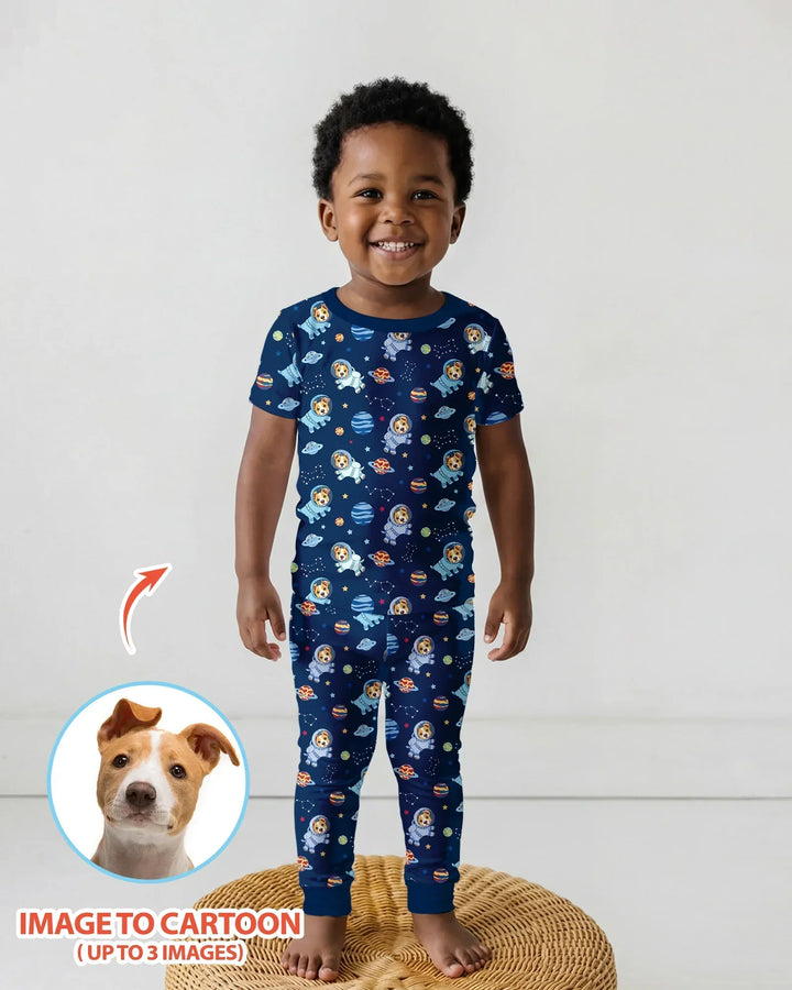 Zweiteiliges, kurzärmliges Pyjama-Set mit Marienkäfern