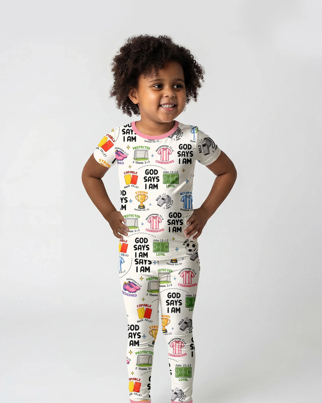 Zweiteiliges, kurzärmliges Pyjama-Set mit Marienkäfern