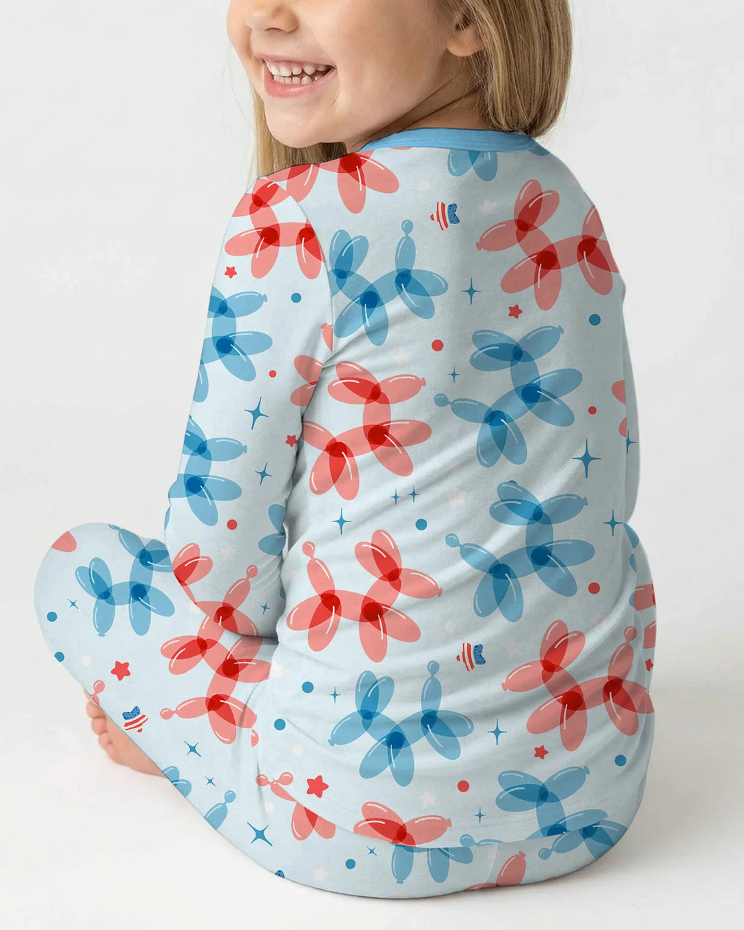 Zweiteiliges Langarm-Pyjama-Set mit Sommerfrüchten