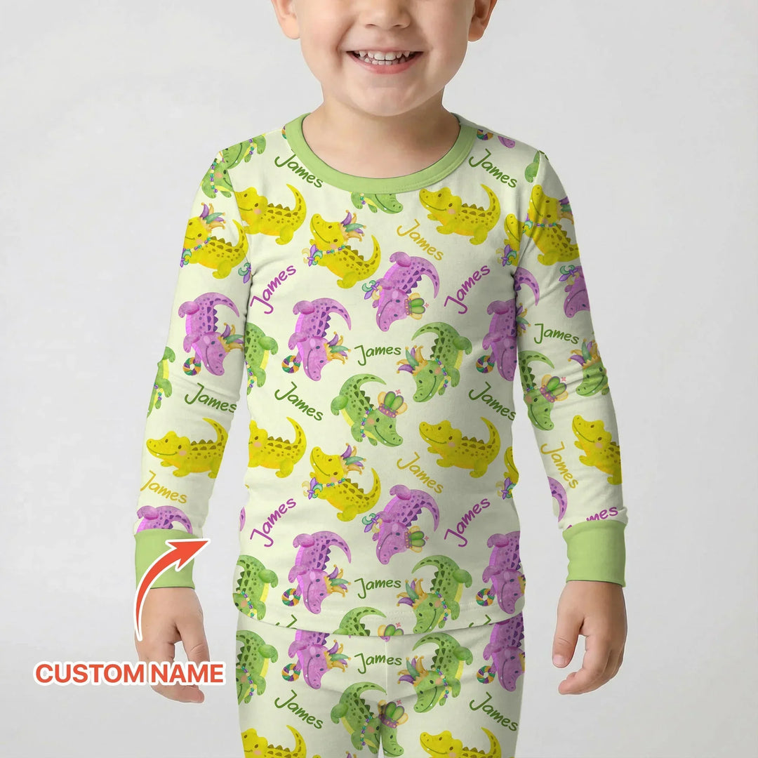 Zweiteiliges Langarm-Pyjama-Set mit Sommerfrüchten