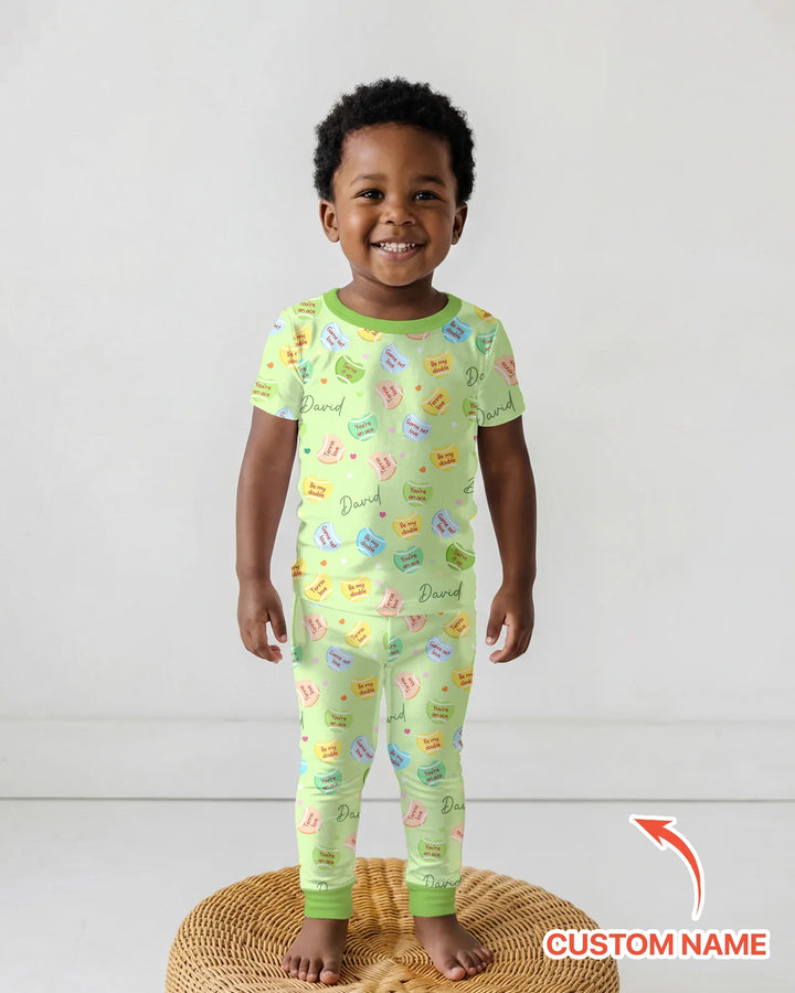 Zweiteiliges, kurzärmliges Pyjama-Set mit Marienkäfern