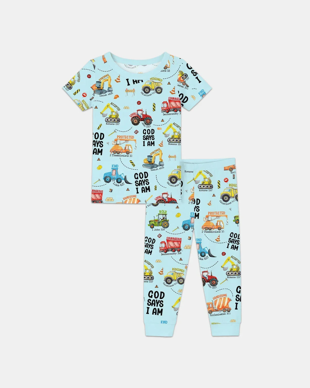 God Says I Am Bamboo Two Piece Short Sleeve Pajama Set