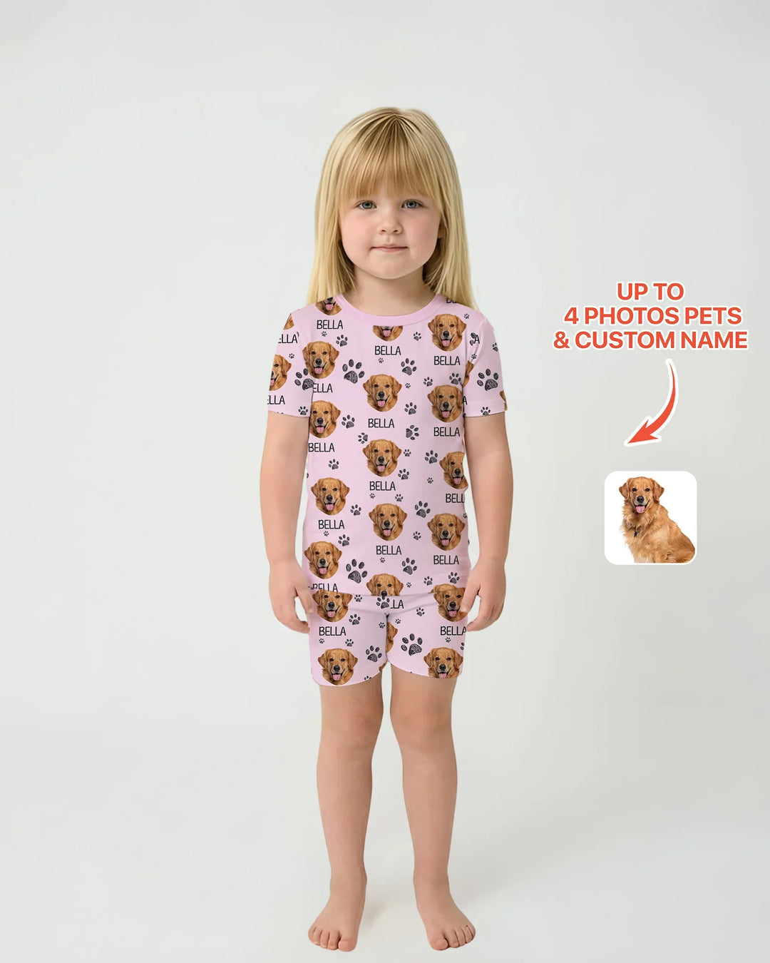 Zweiteiliges Pyjama-Set mit kurzen Ärmeln und Shorts im Sommer-Design