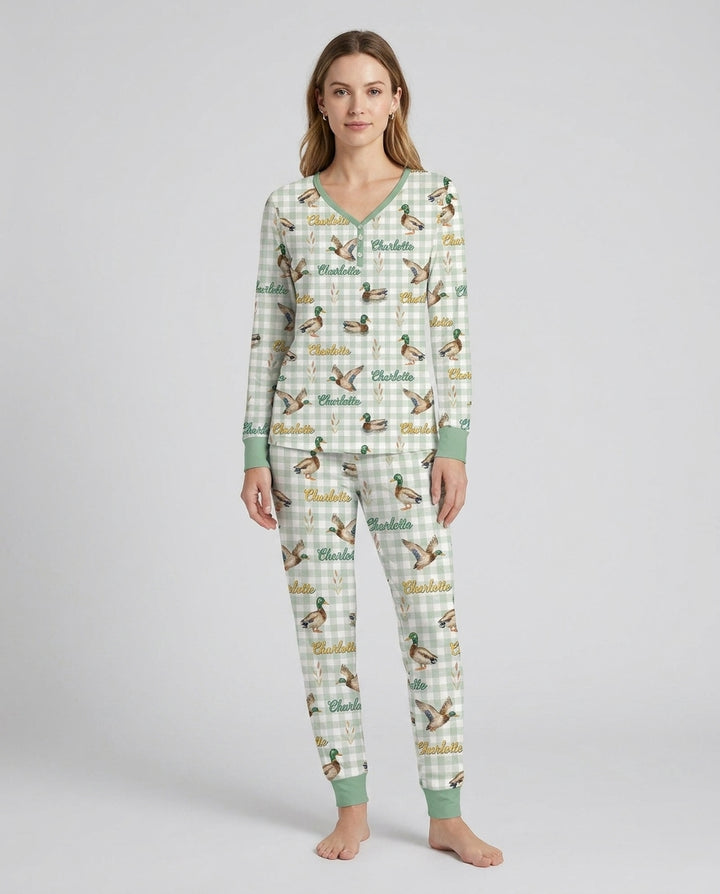 Vorlage Bambus Damen Pyjama Set