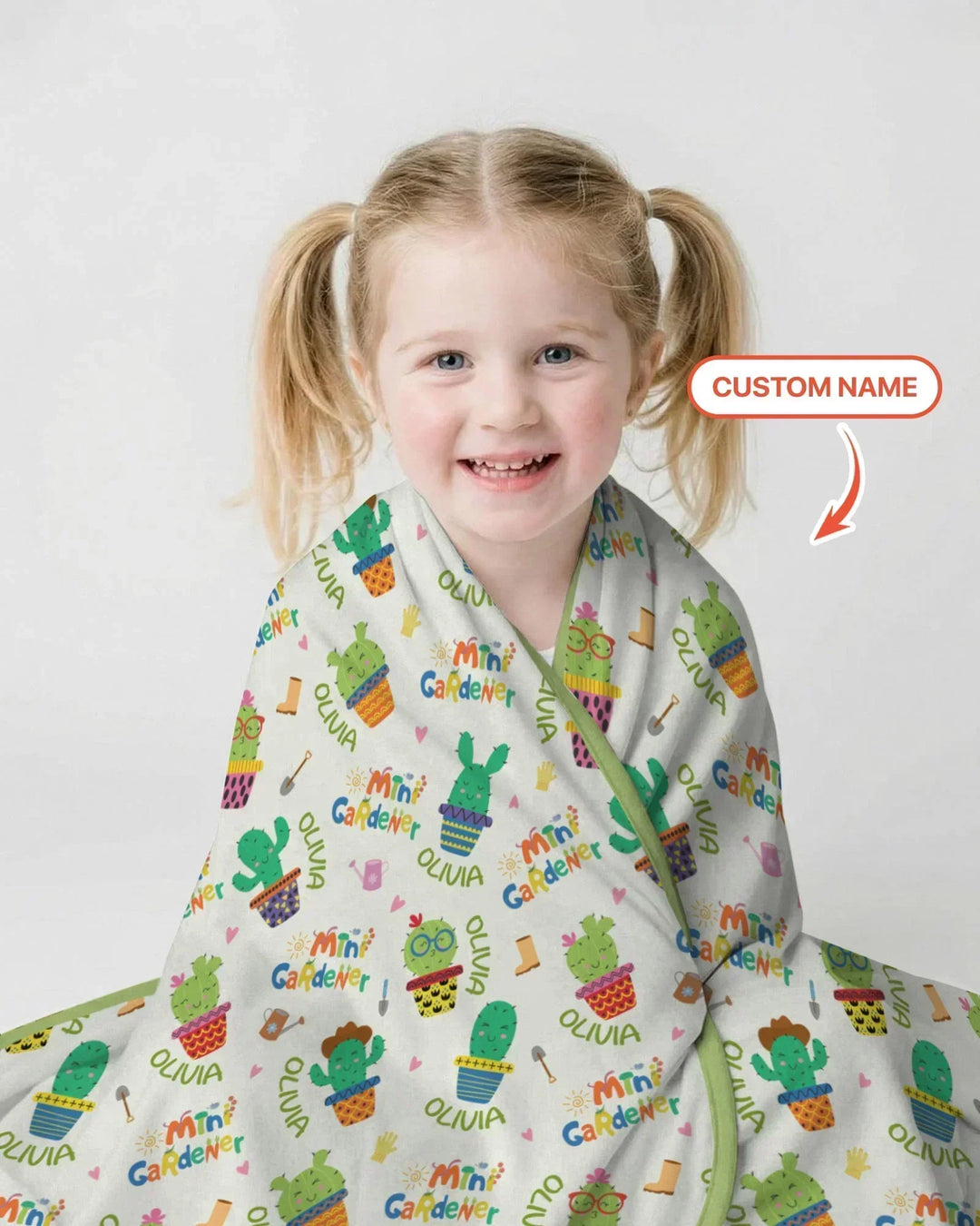 Custom Name Mini Gardener Bamboo Blanket