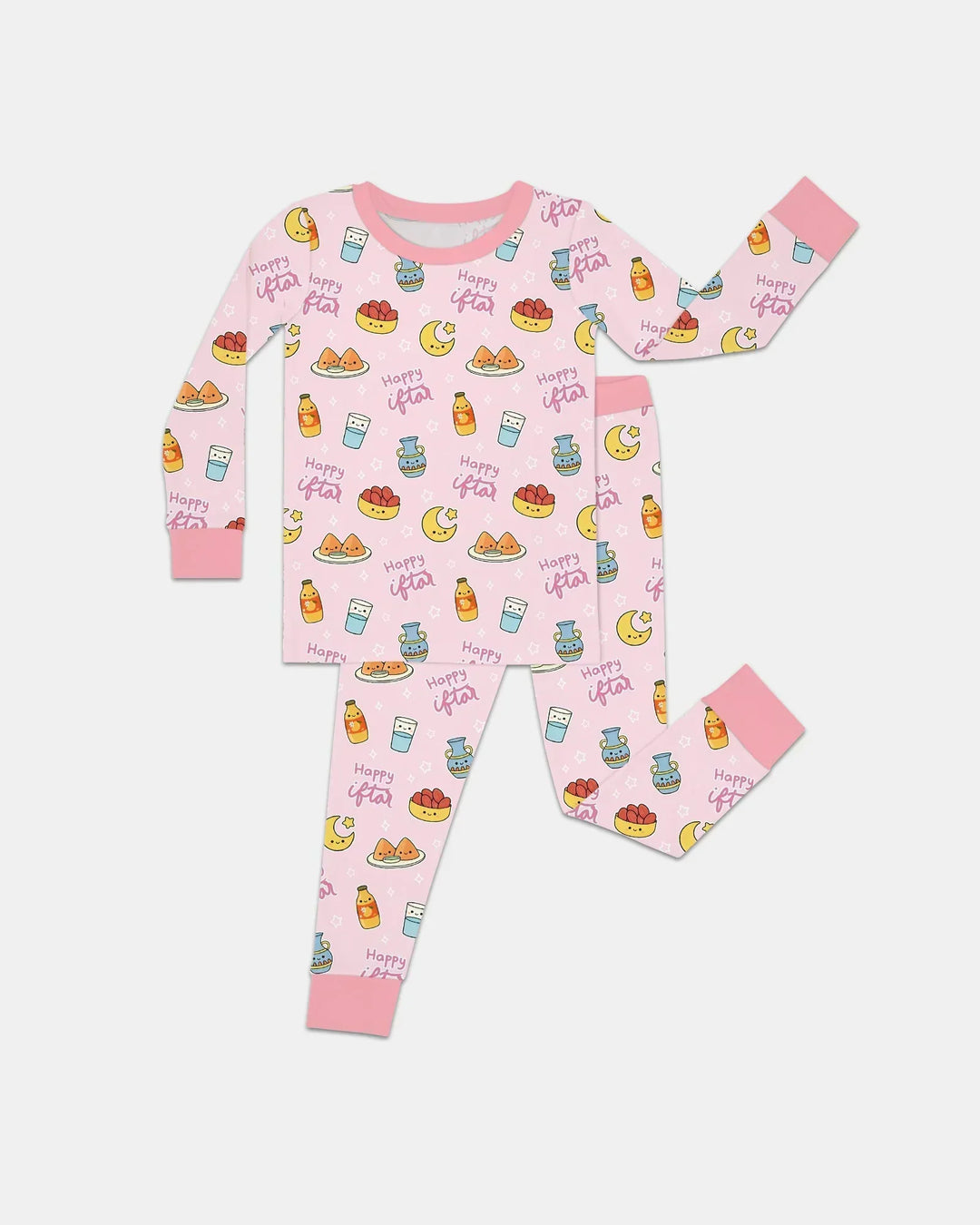 Zweiteiliges Langarm-Pyjama-Set mit Sommerfrüchten