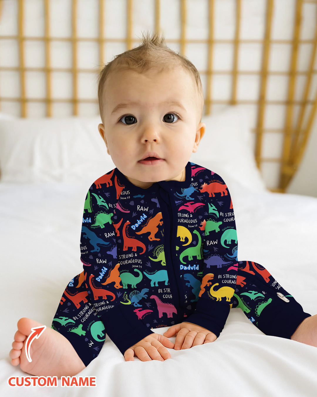 Gerippte Babykleidung mit individuellem Foto - Weich &amp; Skizzenhaft